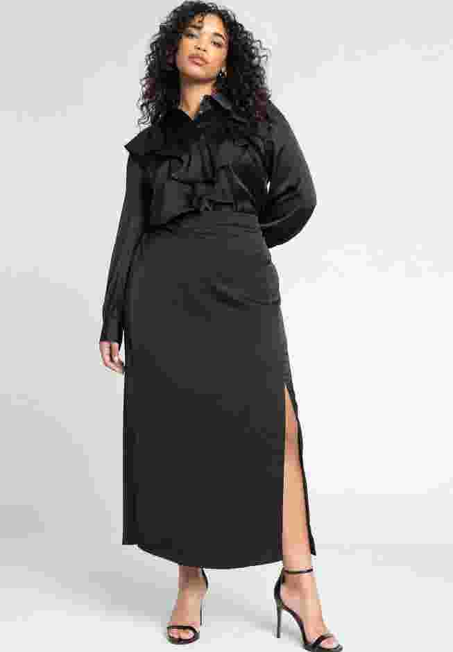 Flounce Front Button Down Top image number 3