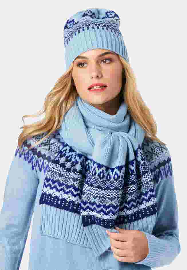 Fair Isle Hat & Scarf Set image number 0