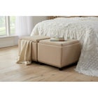 400 lbs. Weight Capacity 22" Square Studded Ottoman image number null