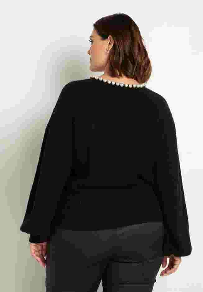 Pearl Neckline Sweater image number 1