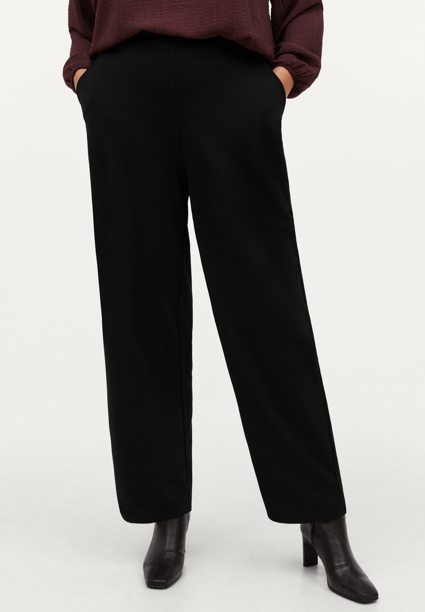 Pull On Relaxed Straight Leg Pant image number 0