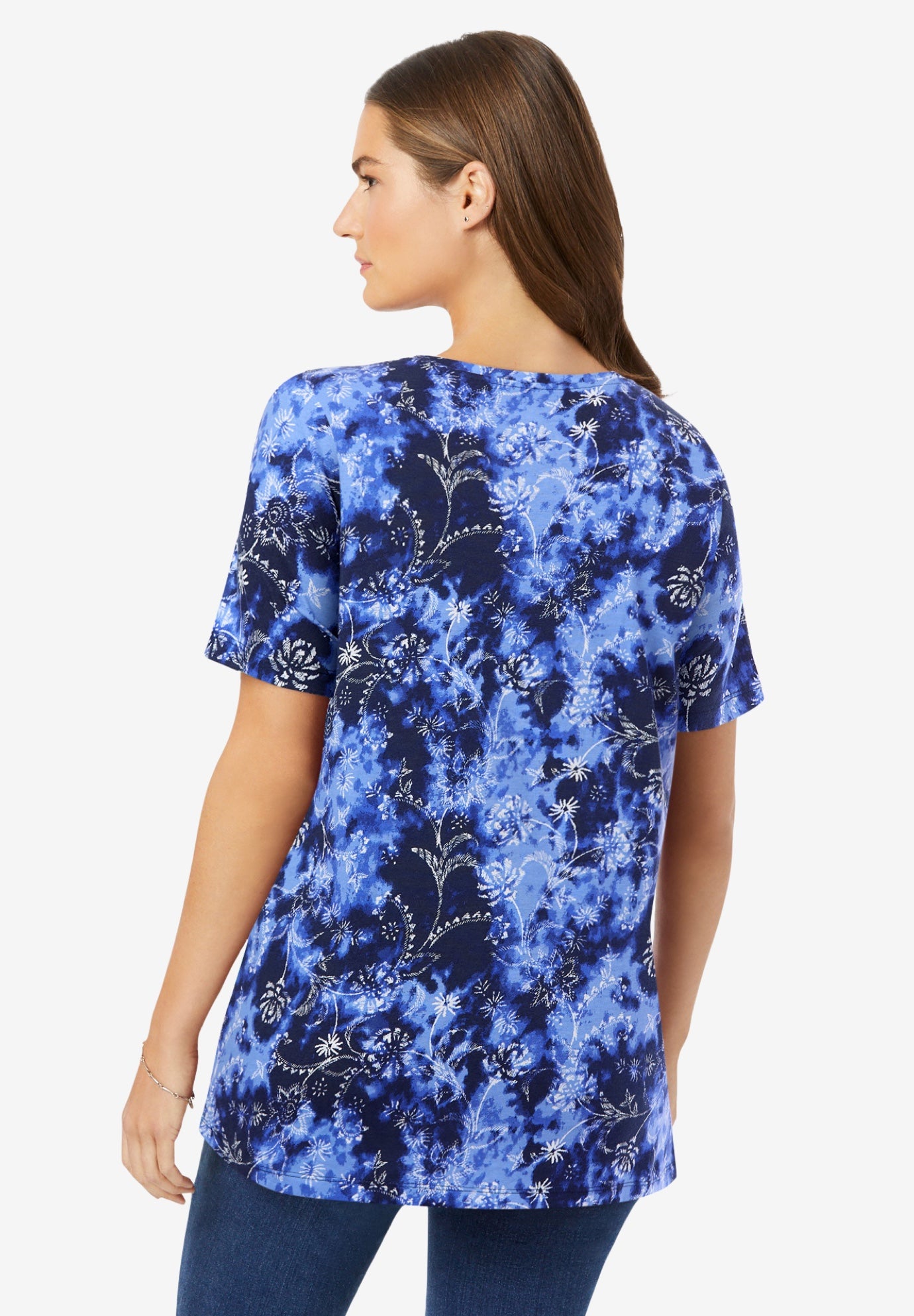 Perfect Printed Short-Sleeve Crewneck Tee image number 1