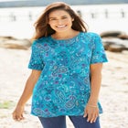 Perfect Printed Short-Sleeve Crewneck Tee image number null