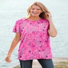 Perfect Printed Short-Sleeve Crewneck Tee image number null