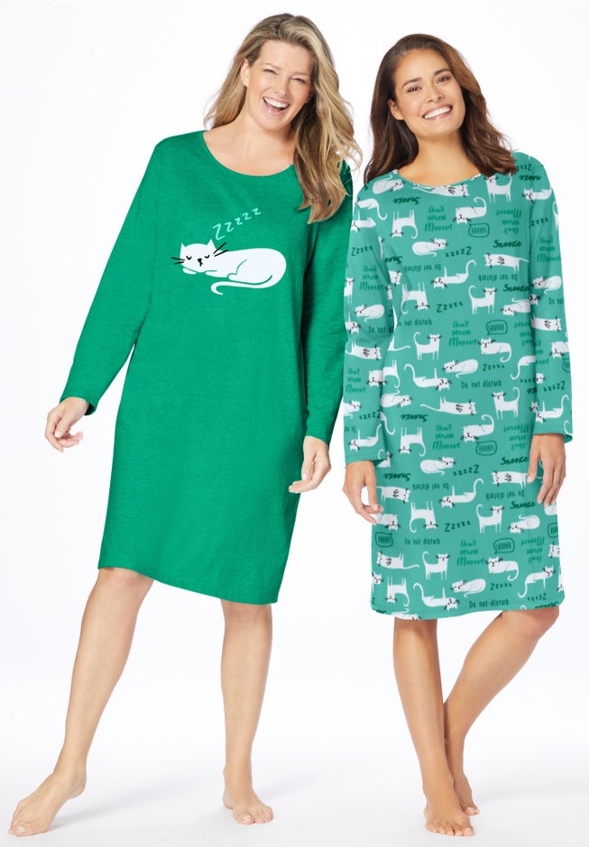2-Pack Long-Sleeve Sleepshirt image number 5