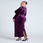 Twist Bodice Velvet Maxi Dress image number null