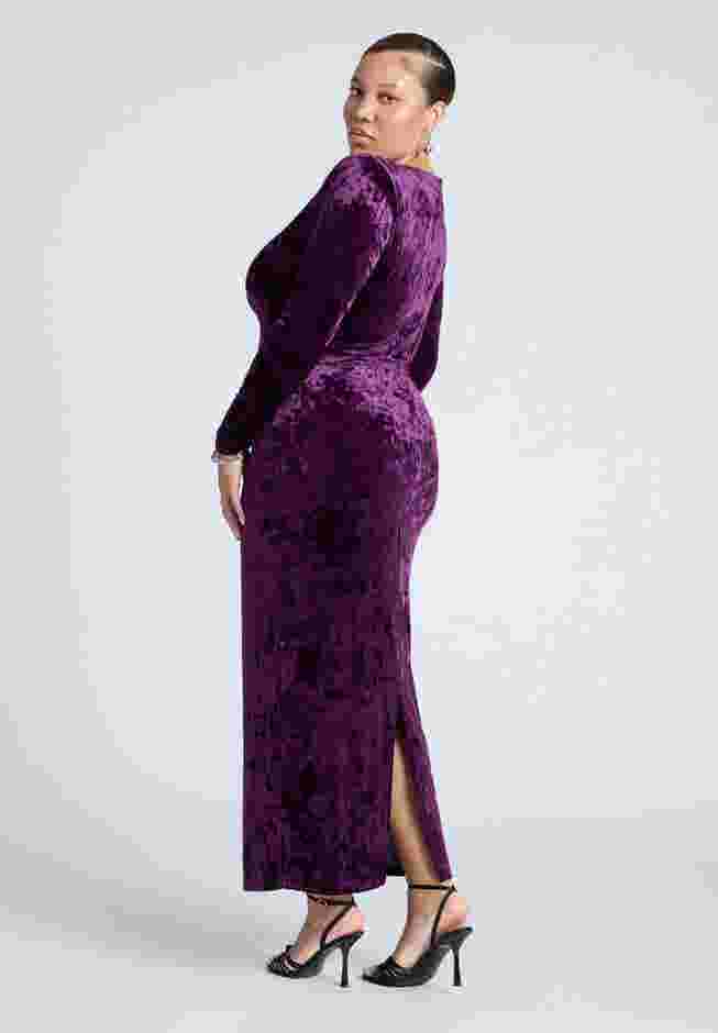 Twist Bodice Velvet Maxi Dress image number 1