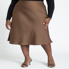 Satin Midi Skirt image number null