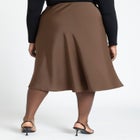 Satin Midi Skirt image number null