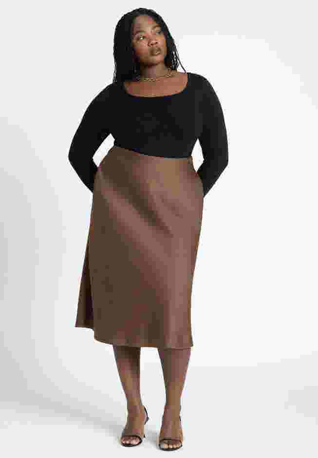 Satin Midi Skirt image number 0
