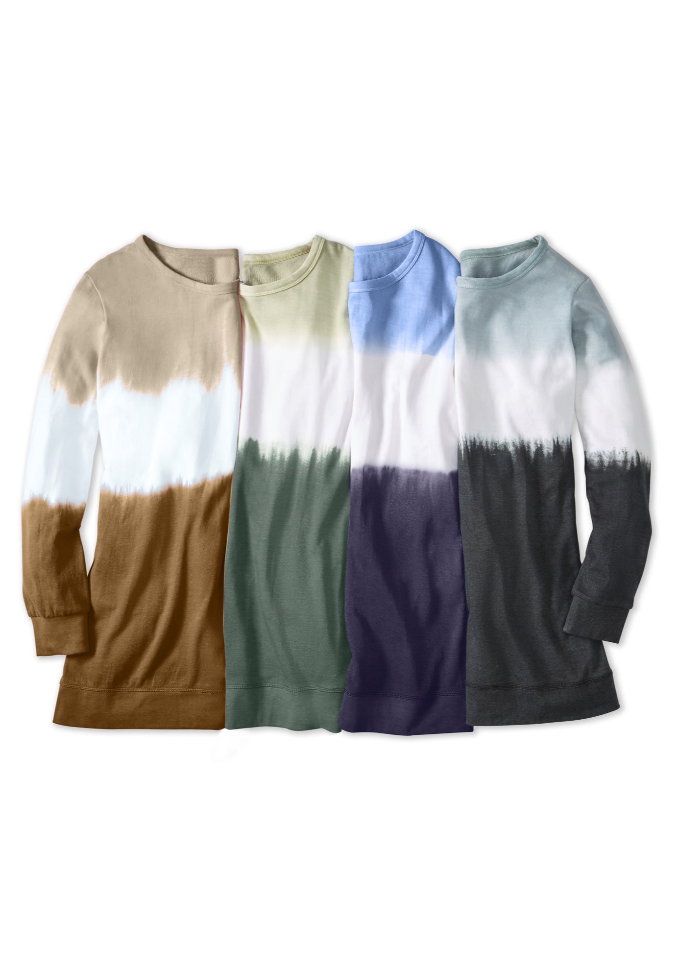 Tie-dyed knit sweatshirt tunic image number 3