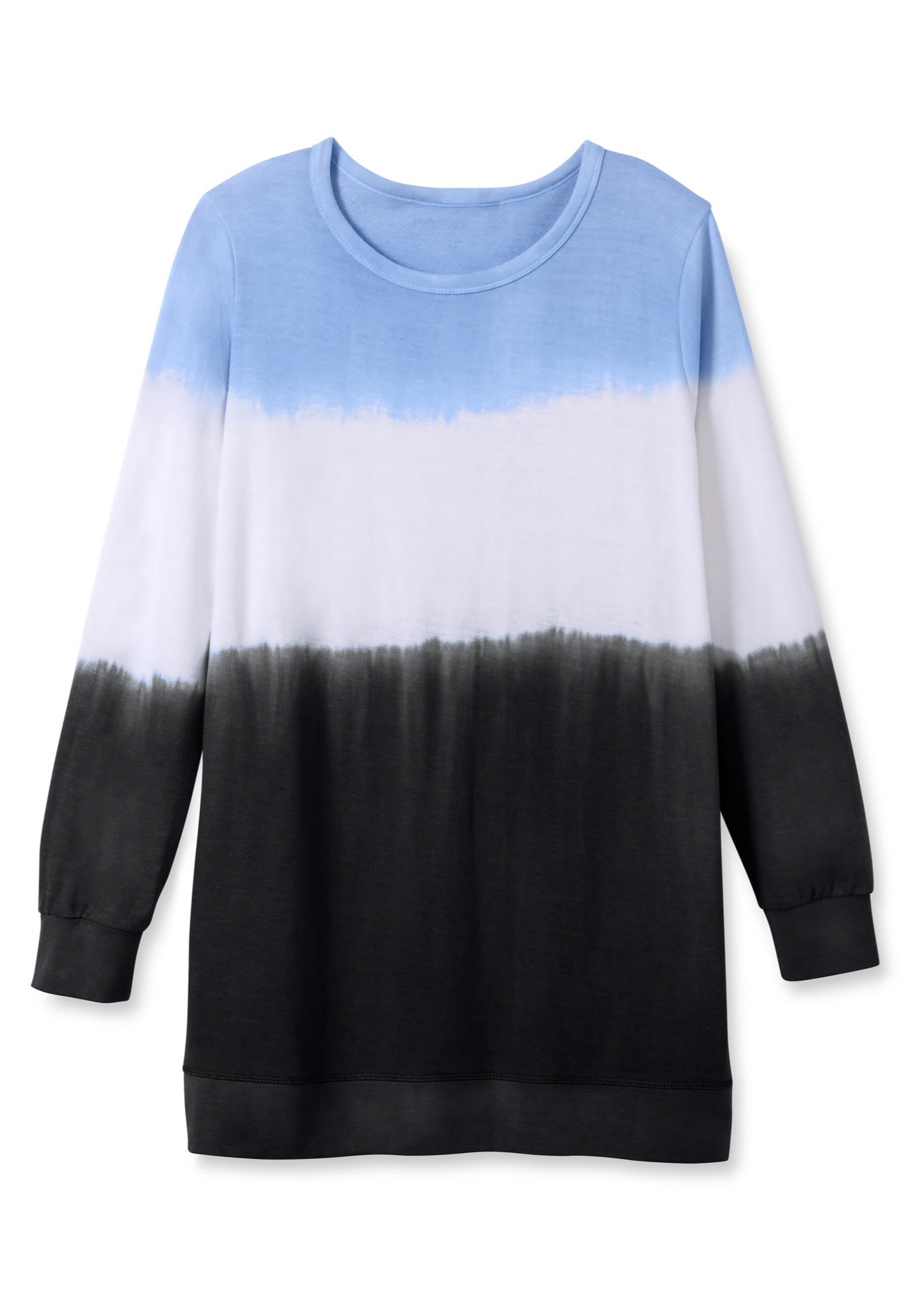 Tie-dyed knit sweatshirt tunic image number 7