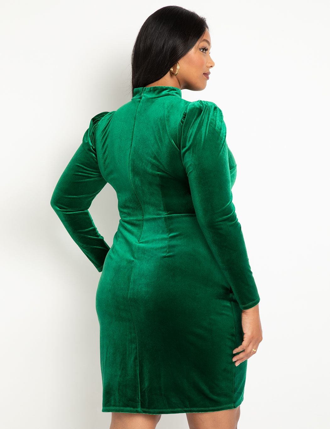 Velvet Mini Dress with Wrap Skirt image number 2