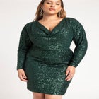 Mini Cowl Sequin Dress image number null
