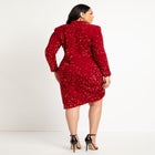 Ruched Sequin Dress image number null