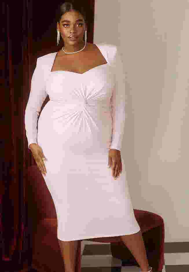 Twist Bodice Fitted Dress image number 5