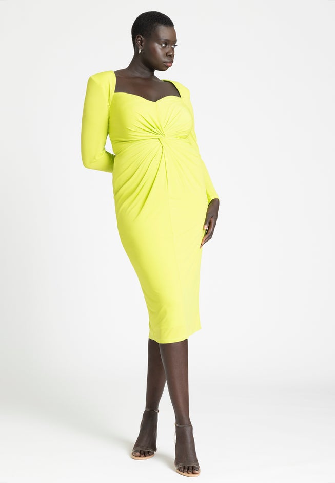 Twist Bodice Fitted Dress image number null