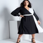 Colorblocked Work Dress image number null