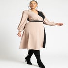 Colorblocked Work Dress image number null