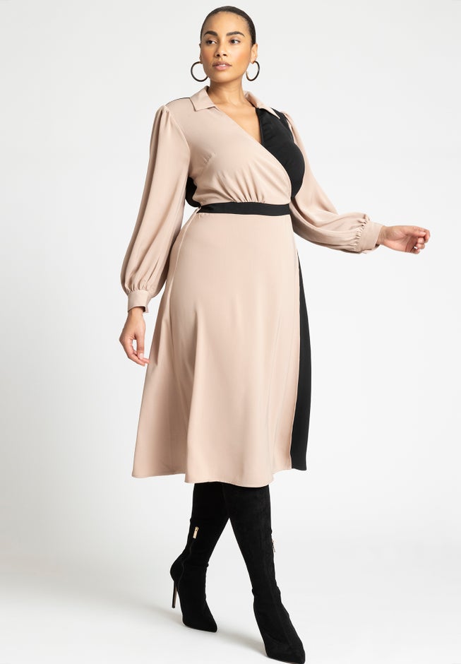 Colorblocked Work Dress image number 1