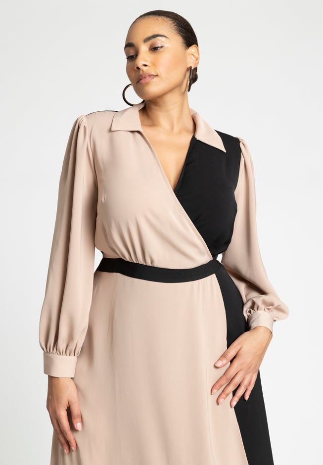 Colorblocked Work Dress image number 3