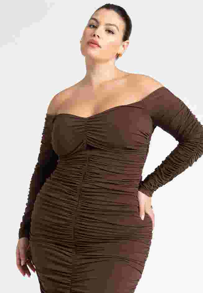 Ruched Off The Shoulder Dress image number 2