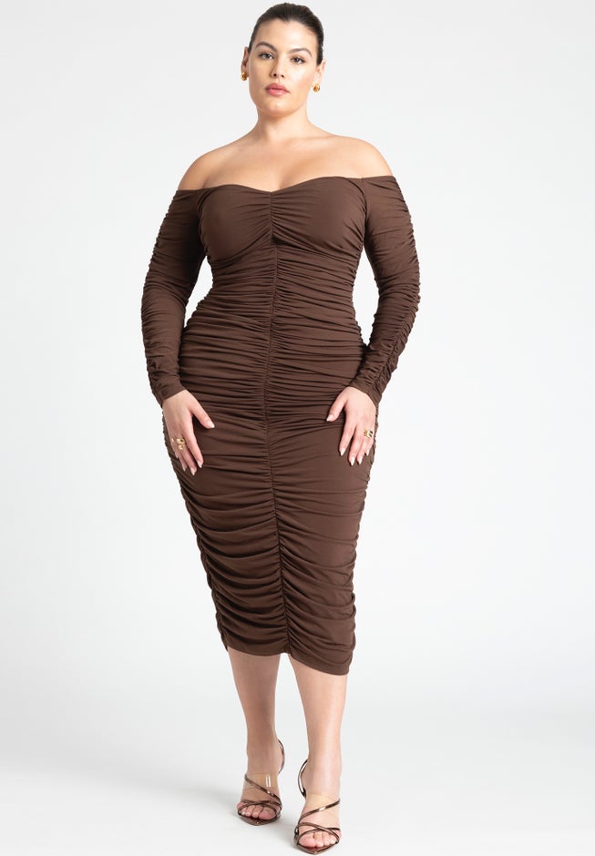 Ruched Off The Shoulder Dress image number 0