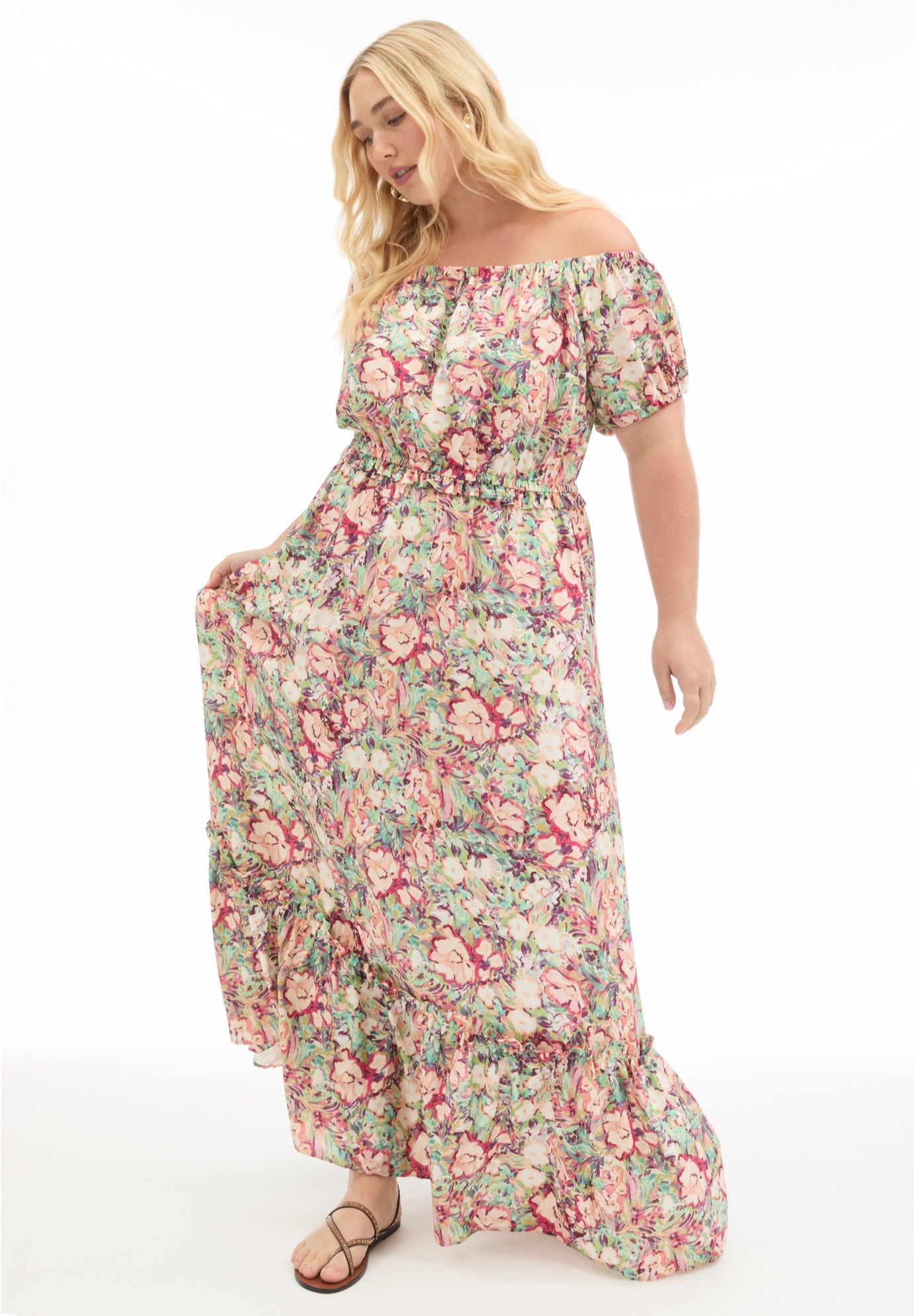 Off-the-Shoulder Maxi Dress image number 0