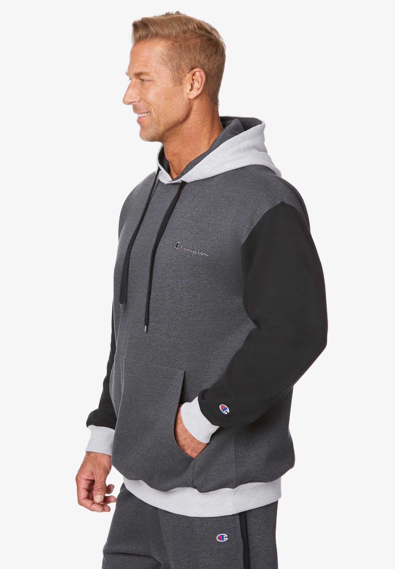 Champion&reg; Colorblock Tonal Script Hoodie image number 2