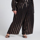 Relaxed Striped Sequin Pant image number null