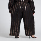Relaxed Striped Sequin Pant image number null