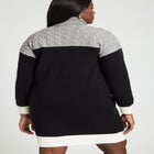 Colorblocked Sweater Mini Dress image number null