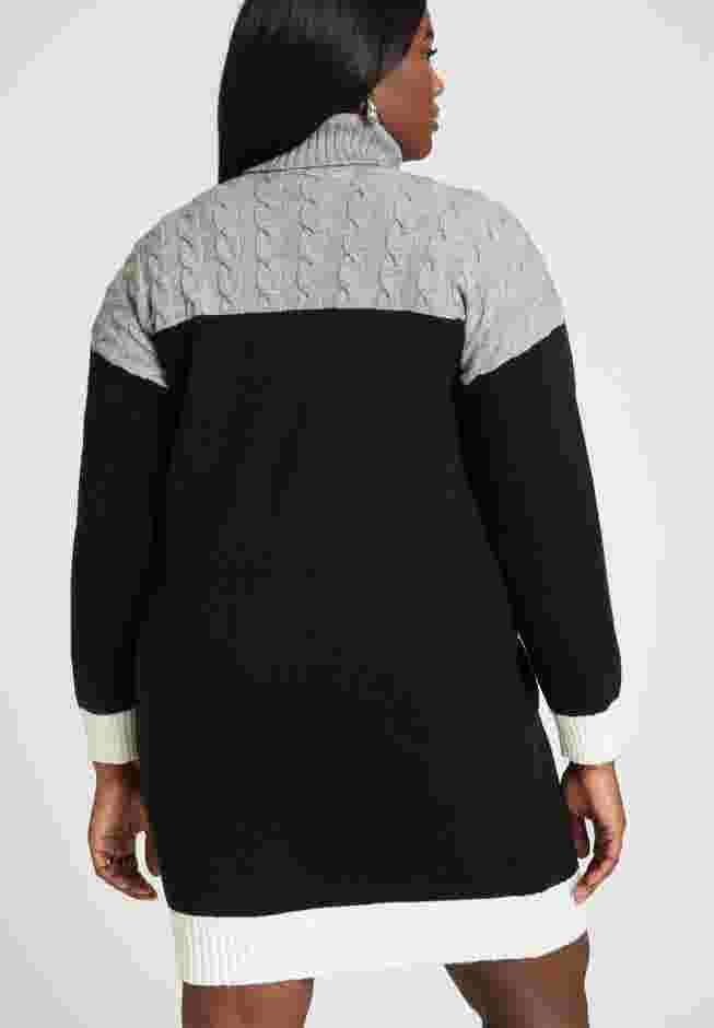 Colorblocked Sweater Mini Dress image number 2