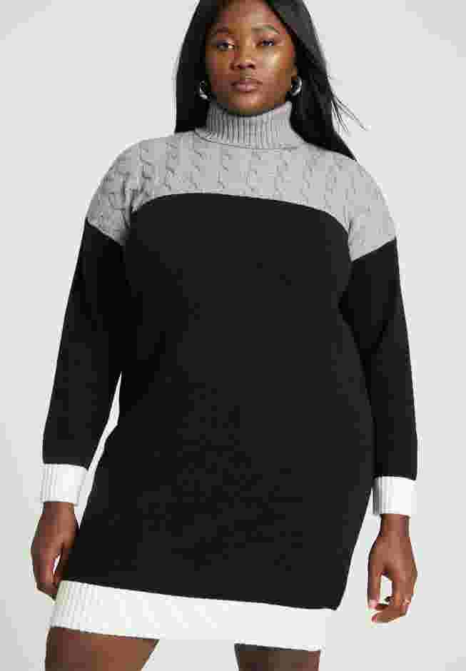 Colorblocked Sweater Mini Dress image number 3