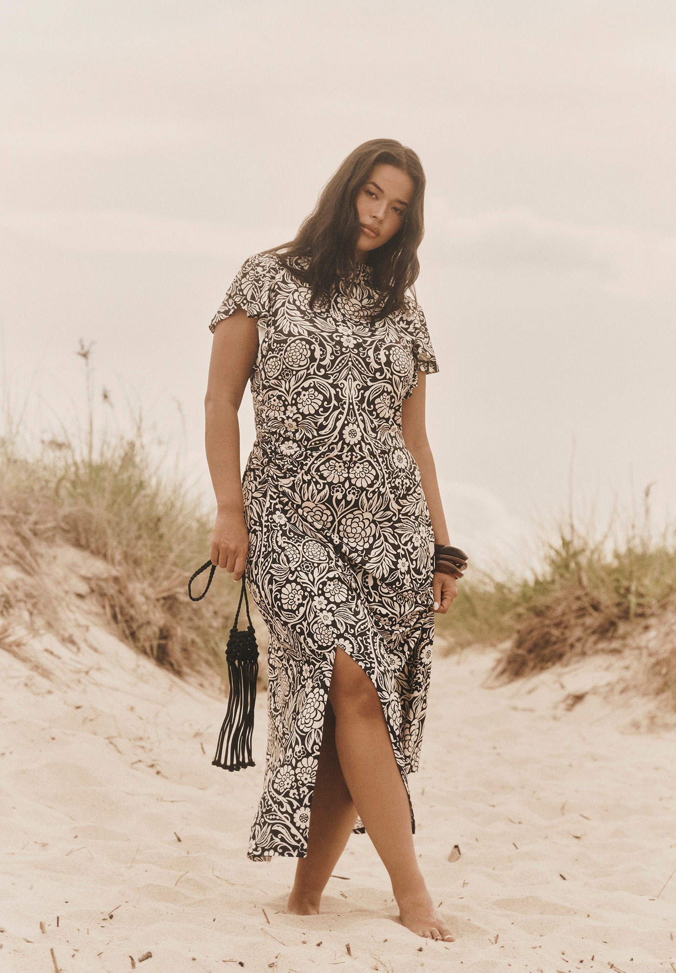 Gathered Front Midi Dress image number 0