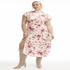 Gathered Front Midi Dress image number null