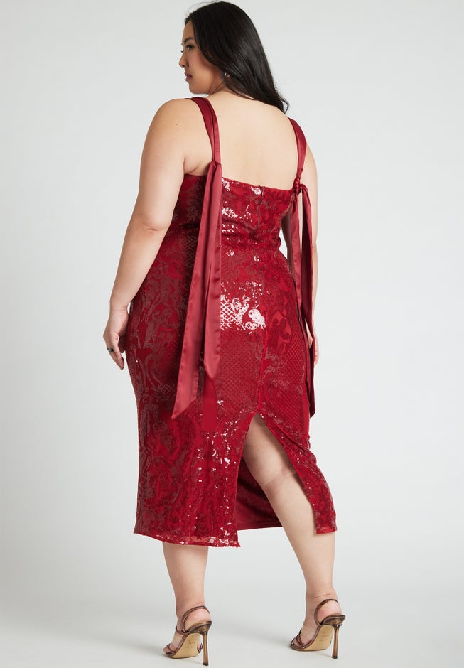 Patterned Sequin Dress image number 2