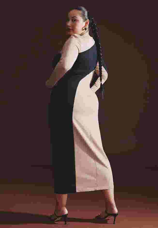 Colorblocked Ponte Dress image number 1