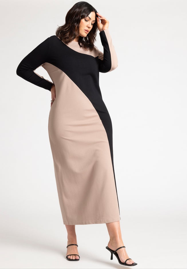 Colorblocked Ponte Dress image number 2