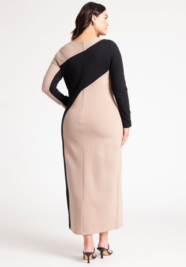 Colorblocked Ponte Dress image number 3