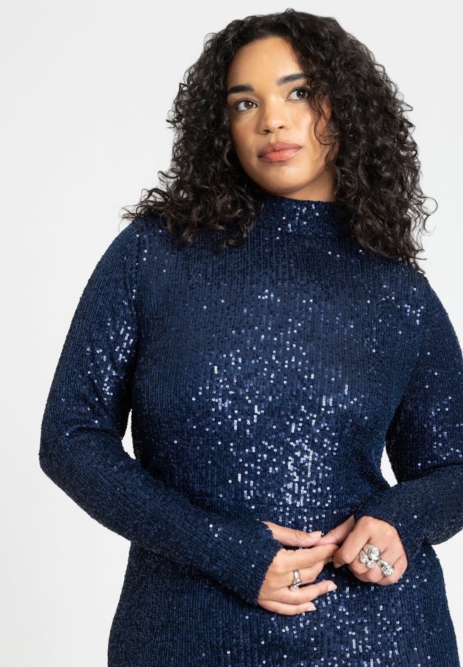 Open Back Sequin Dress image number 3