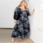 Puff-Sleeve Shirtdress image number null