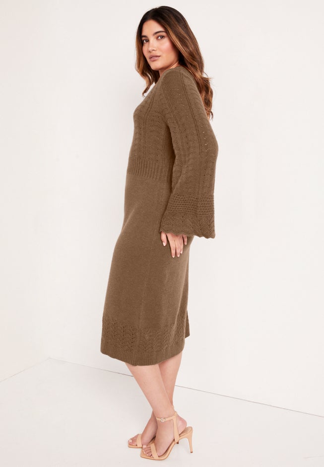 Bell-Sleeve Sweaterdress image number null