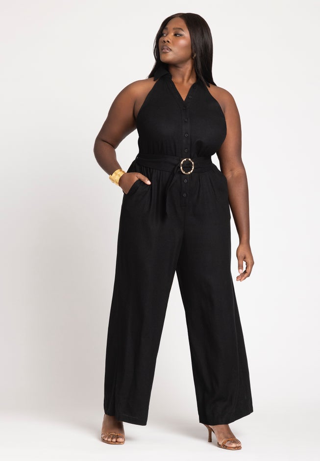 Halter Neck Jumpsuit image number null