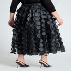 Dimensional Dot Tulle Maxi Skirt image number null