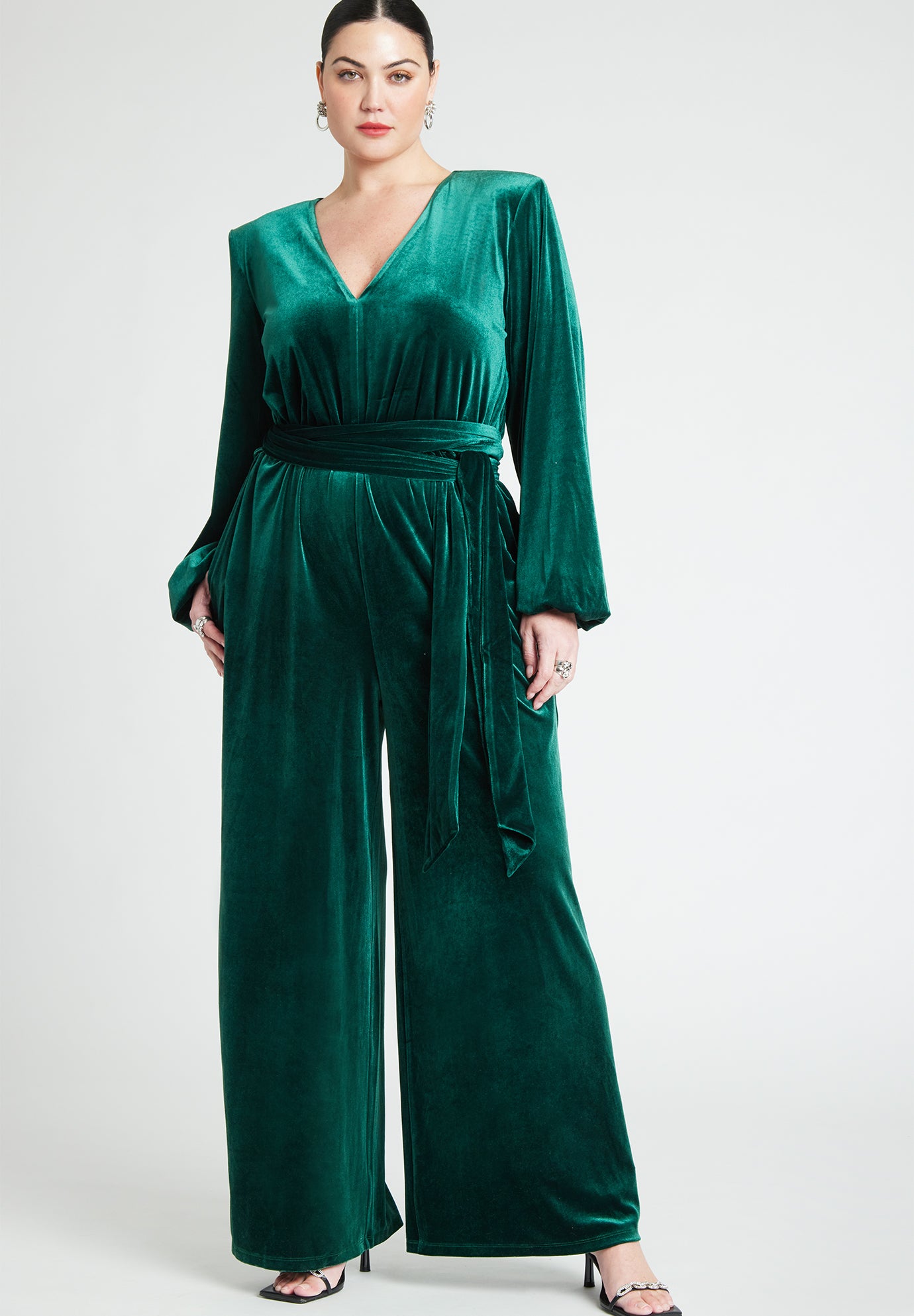Velvet Wide Leg Jumpsuit image number 0