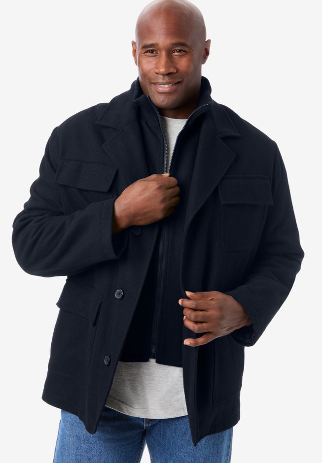 Multi-pocket Wool Inset Jacket image number null