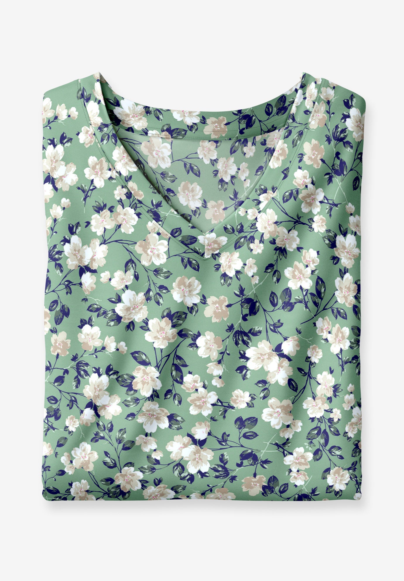 Perfect Printed Short-Sleeve V-Neck Tee image number 5