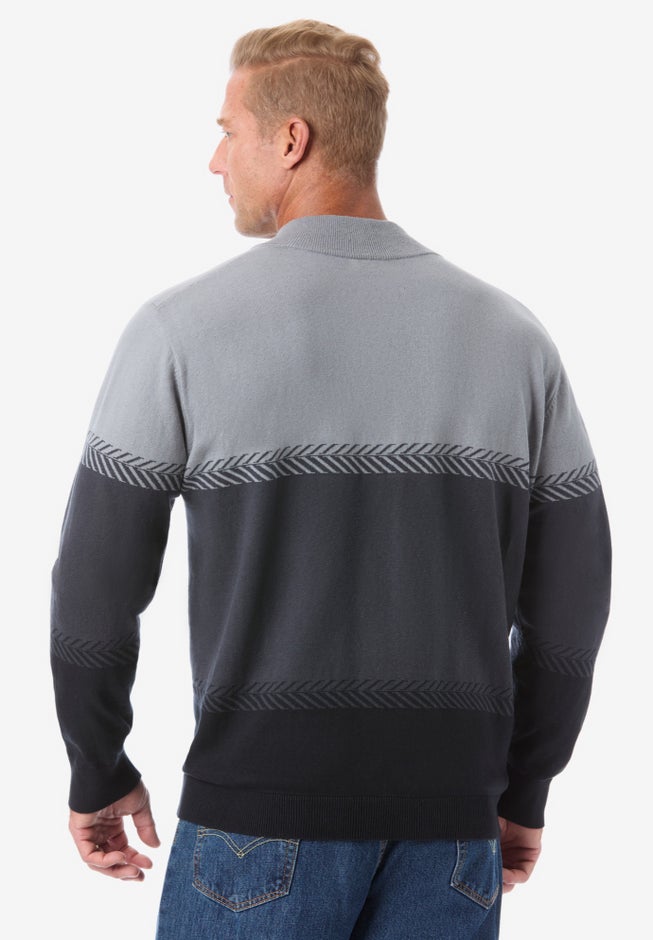 Quarter Zip Mock Neck Lightweight Sweater image number 1