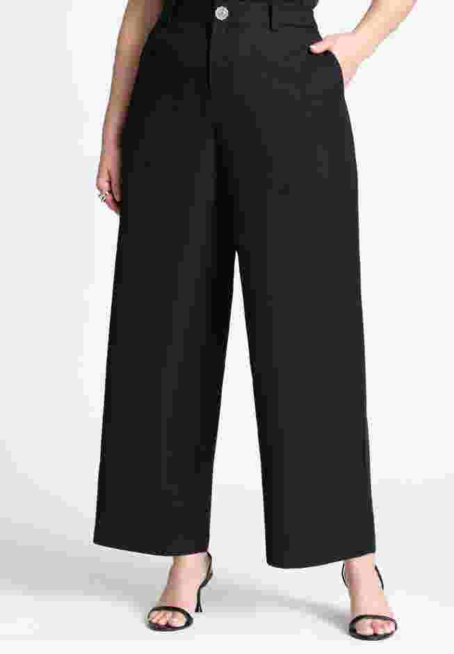 Crystal Button Straight Leg Pant image number 2